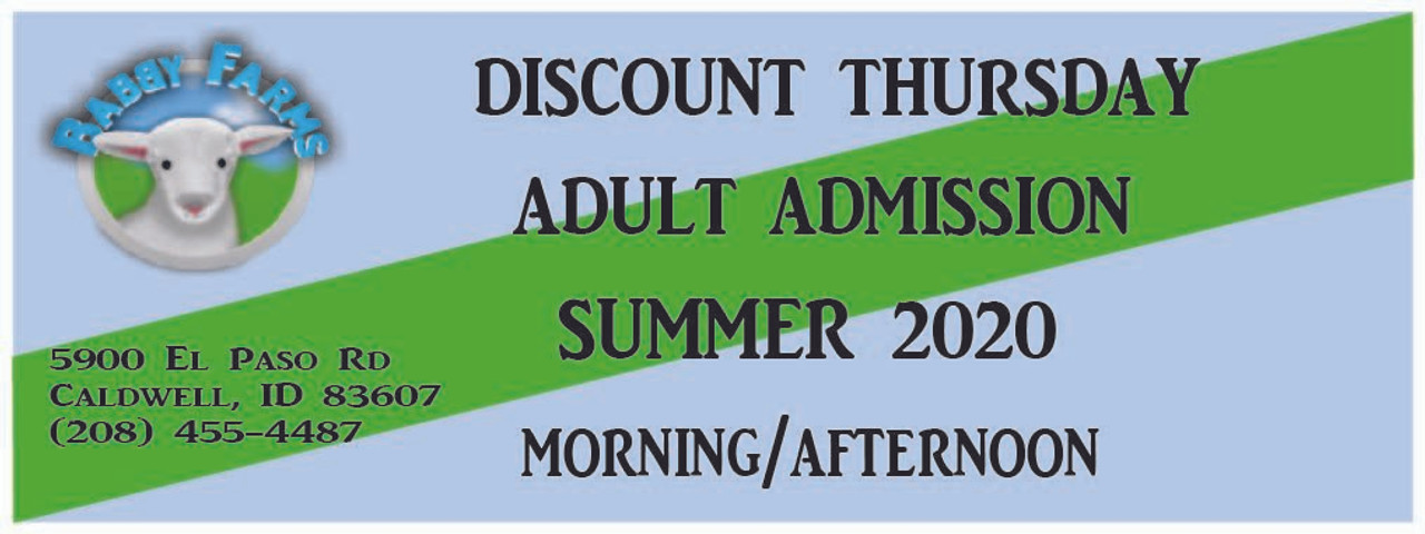 Discount Thursday Adult Admission Discount Thursday Adult Admission